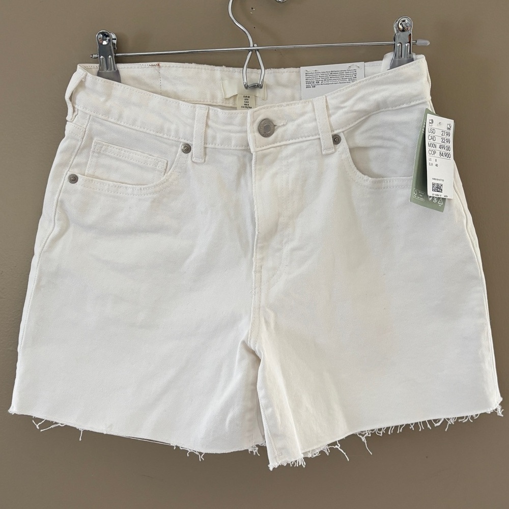 H&M White Jean Shorts